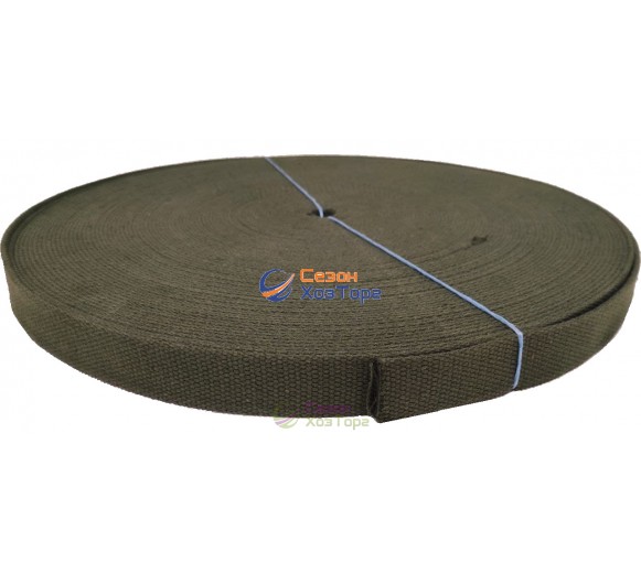 Лента хлопчатобумажная хаки 3см/50м 